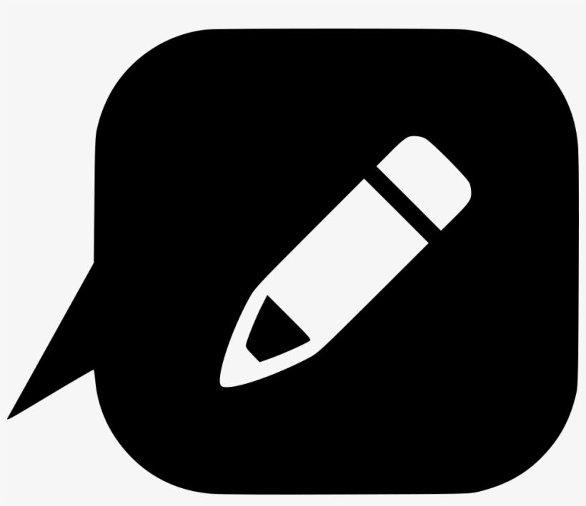 Pencil Message Bubble - Emblem, transparent png download