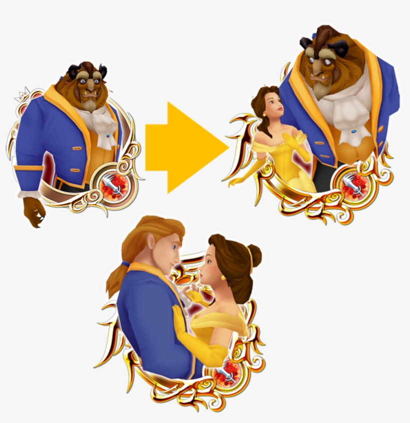9 Sep - Kingdom Hearts Beast And Belle, transparent png download