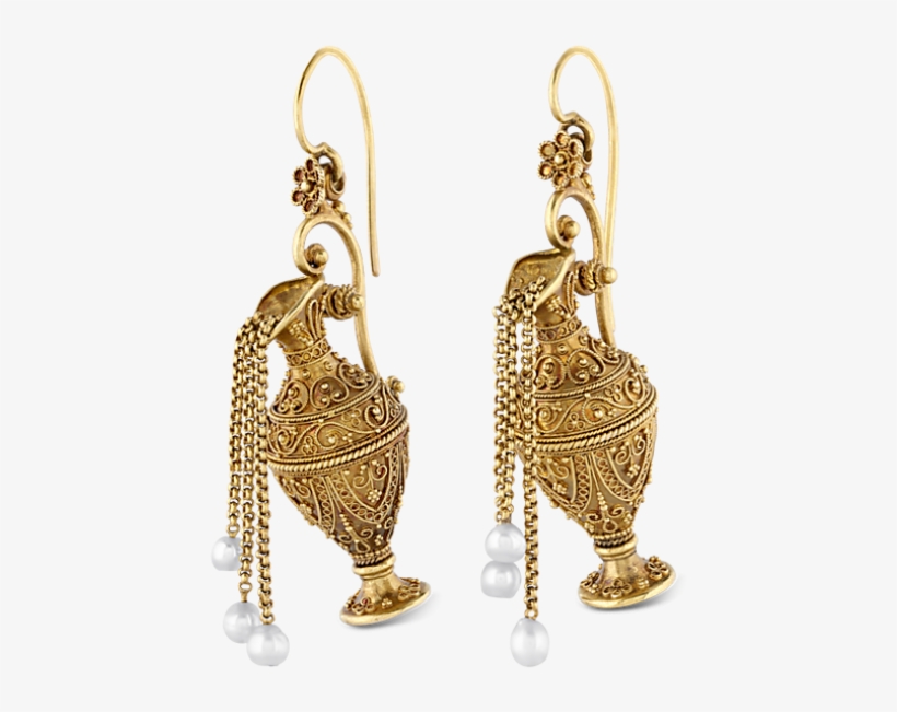 Etruscan Revival Gold Earrings - Not Applicable Etruscan Revival Gold Earrings, transparent png download