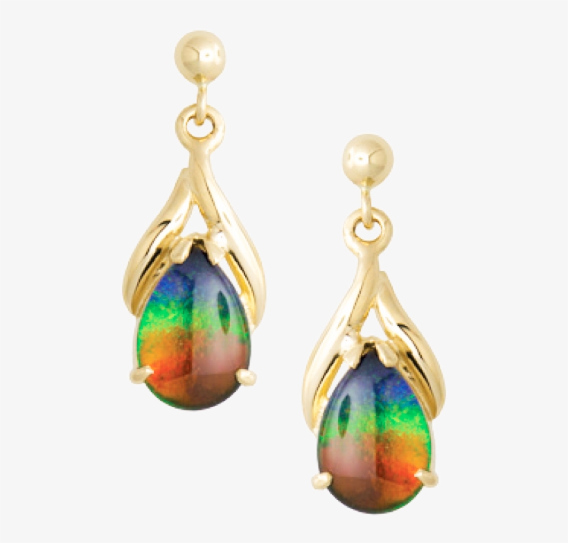 Nina 14k Yellow Gold Earrings By Korite Ammolite - Korite, transparent png download