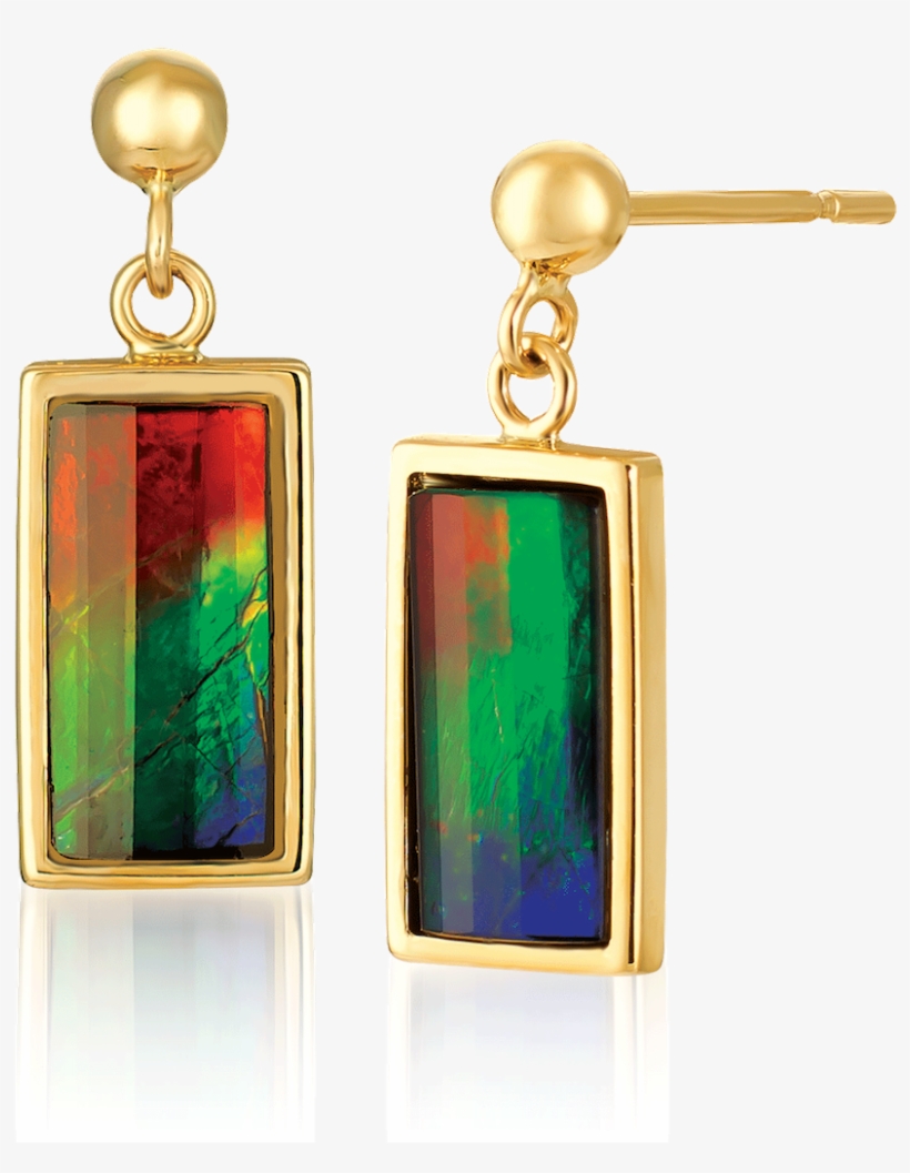 Priscilla 14k Yellow Gold Earrings By Korite Ammolite - Korite, transparent png download