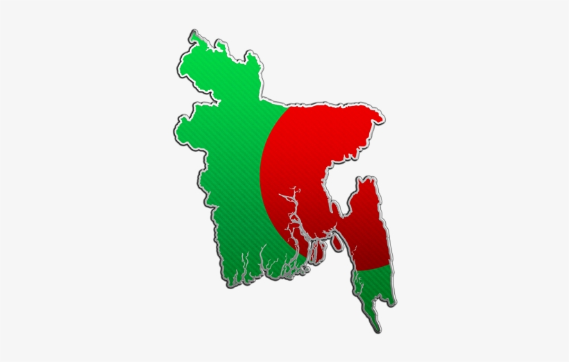 Bangladesh Is A Parliamentary Democracy, With An Elected - Bangladesh Map Flag, transparent png download
