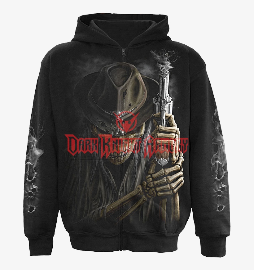 Smoking Gun Zip Up Hoodie - Spiral Cast Out Zipped Hoodie Black Xxl, transparent png download
