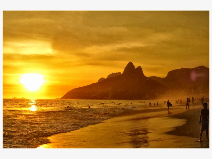 Rio De Janeiro Sunset Clipart Ipanema Copacabana, Rio - Ipanema Río De Janeiro, transparent png download