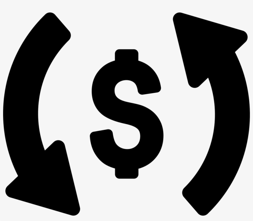 Dollar Sign With Spinning Arrows Comments - Dollar Arrow Icon, transparent png download