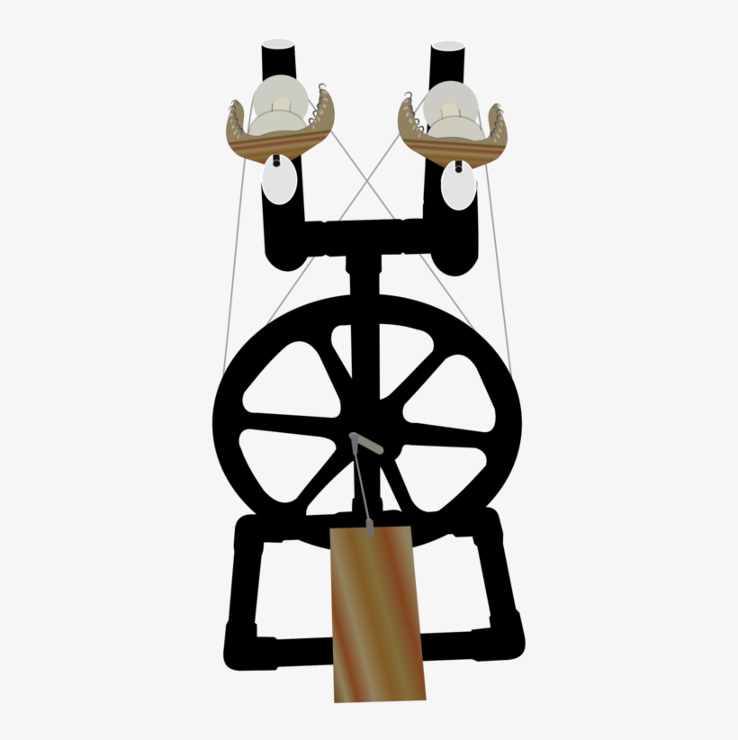 Spinning Wheel Yarn Wool Fiber - Spinnewiel Png, transparent png download