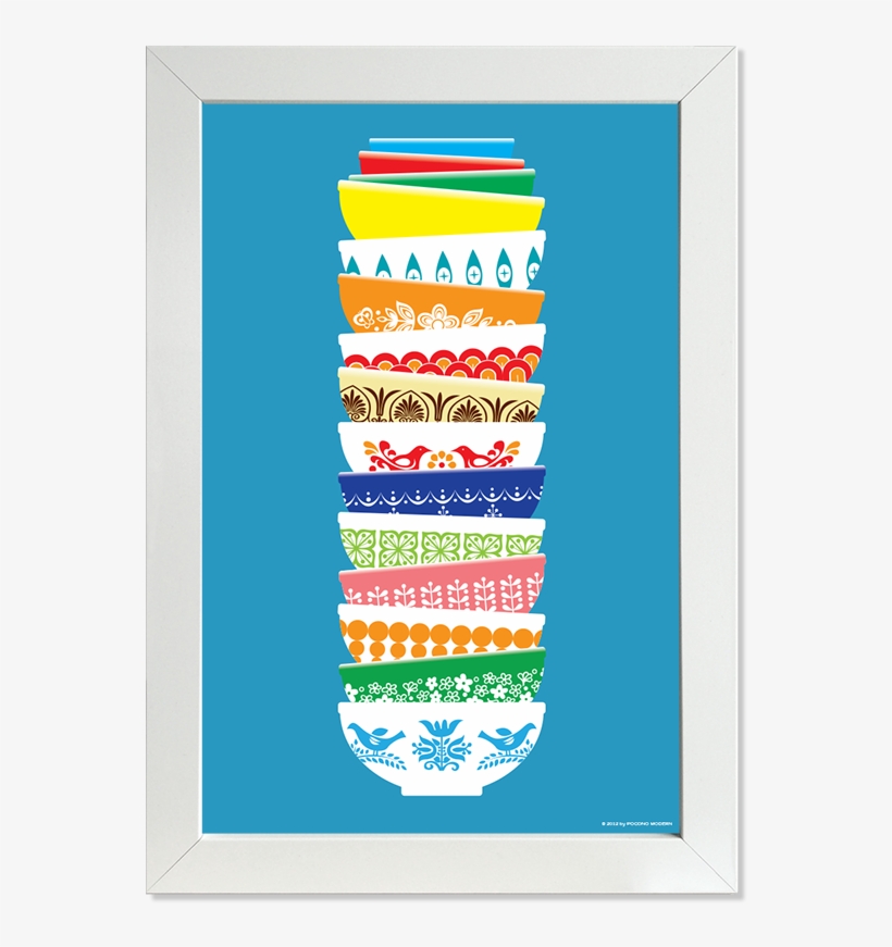 Vintage Pyrex Poster, transparent png download