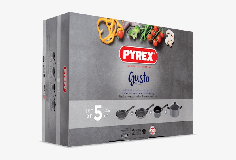 Pyrex Gusto Set Mix 5pcs Gift Box - Box, transparent png download