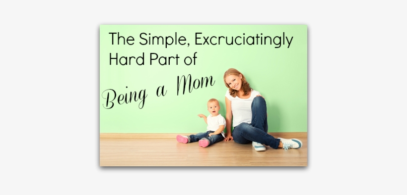 The Simple, Excruciatingly Hard Part Of Being A Mom - Vinyldisorder U Monogram Elegant Wall Decal - Vinyl, transparent png download