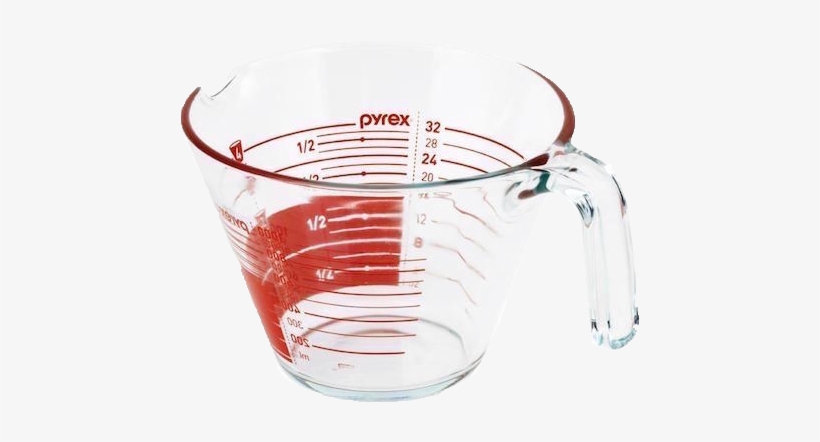 Pyrex 4-cup Glass Measuring Cup, Read From Above Graphics - Pyrex 4-cup Glass Measuring Cup, Read, transparent png download