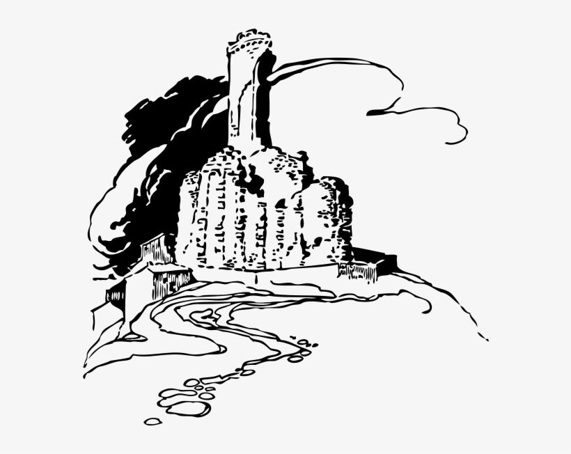 The Trophy Of Augustus Clipart Png - Castillo Blanco Y Negro Png, transparent png download