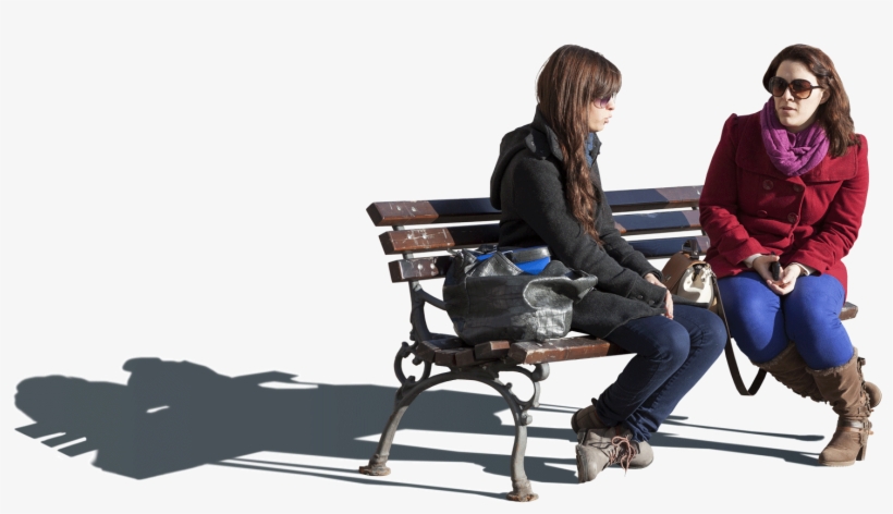 Pessoas Em Png Mulheres Sentadas No Banco - Bank, transparent png download
