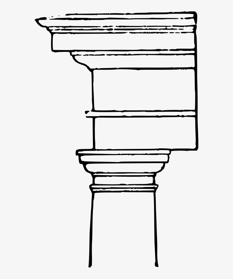 How To Set Use Tuscan Order Icon Png - Tuscan Capital Line Art, transparent png download