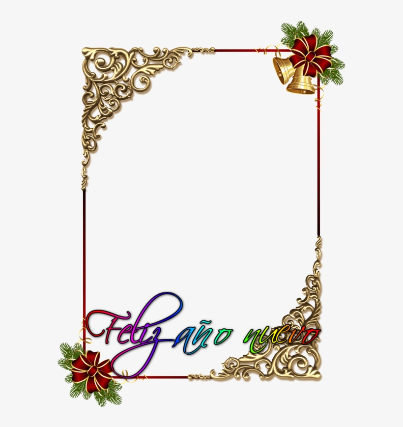 Marcos Para Fotos De Feliz Año Nuevo - Christmas Frame And Borders, transparent png download