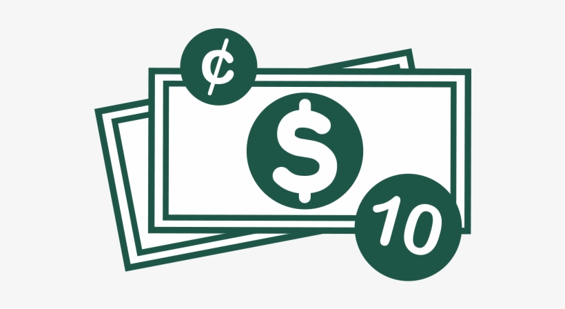 10 Dollar Bills And Cent Symbol - United States Dollar, transparent png download