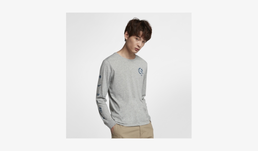 Nike Sb Dri Fit Men's Long Sleeve Skateboarding T Shirt - Man, transparent png download