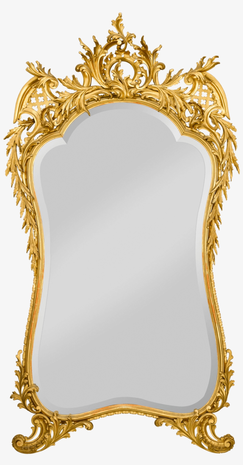 Louis Xv-style Gold Leaf Mirror - Mirror, transparent png download