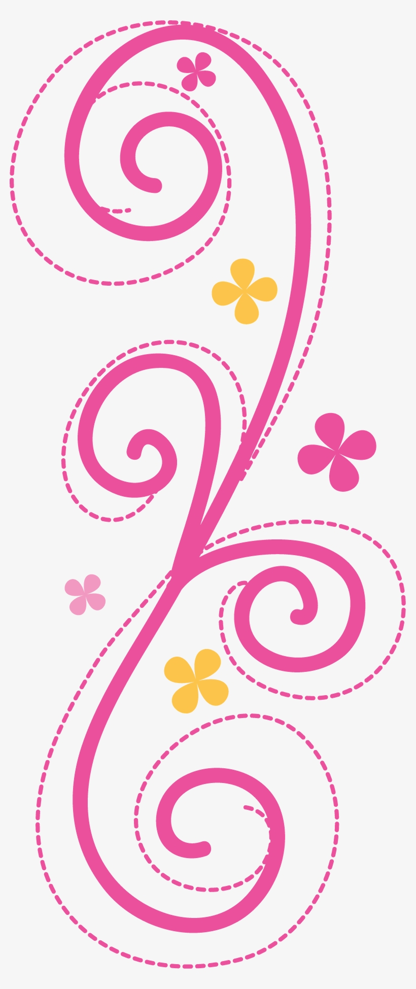 Pink Swirls Etiquetas Imprimibles, Picasa, Hojas, Escolares, - Bordes De Flores Aqua, transparent png download
