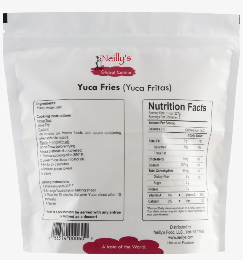 Neilly's Yuca Fries - 16 Oz Pouch, transparent png download