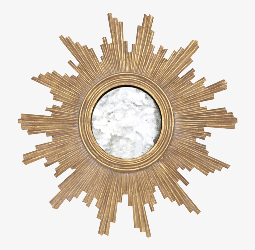 Versailles Gold Leafed Handcarved Mirror - Worlds Away Hand-carved Accent Mirror, transparent png download