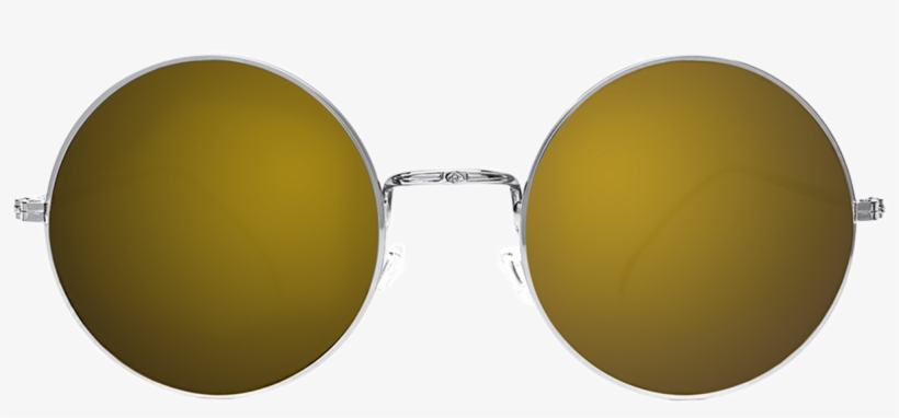 Porto Cervo I Silver With Gold Mirror Lenses - Circle, transparent png download
