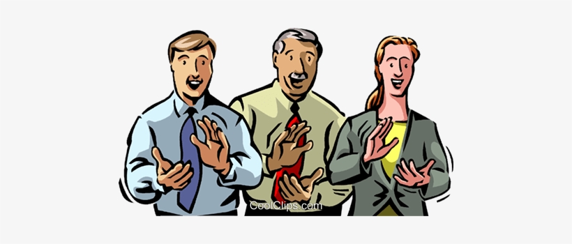 Businessmen And Women Clapping Royalty Free Vector - Illustration, transparent png download