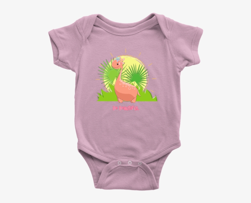 A Cute Dinosaur Baby Onesie For Your Little Girl - No Kissing Baby Onesie, transparent png download