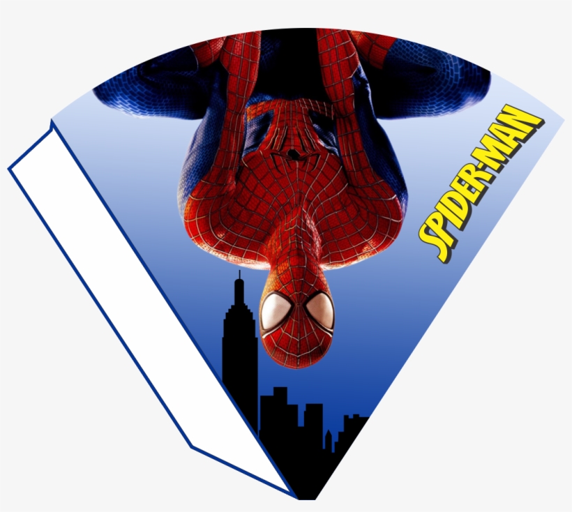 Cachepô Caixinha Bis Duplo Cone De Guloseimas - Spiderman Hd, transparent png download
