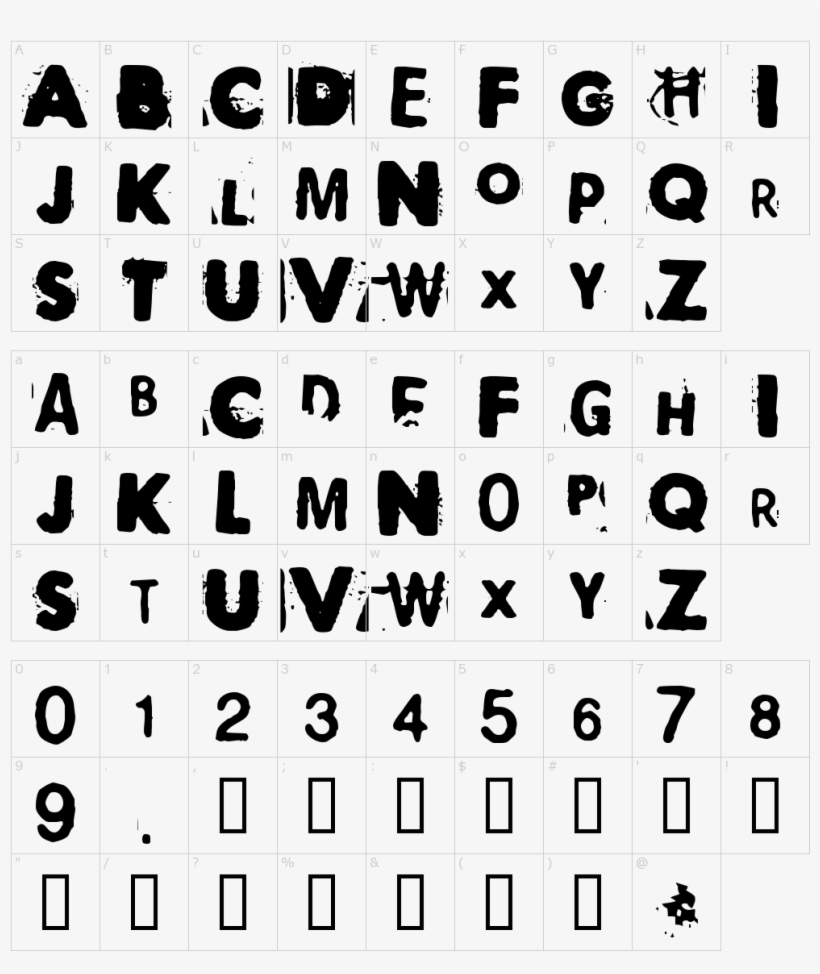 Font Characters - Evil Dead, transparent png download