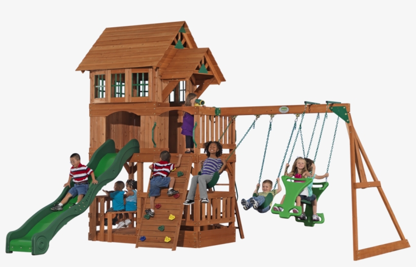 The Liberty Is Back In Stock $1399 - Backyard Discovery Liberty Ii All Cedar Playset, transparent png download