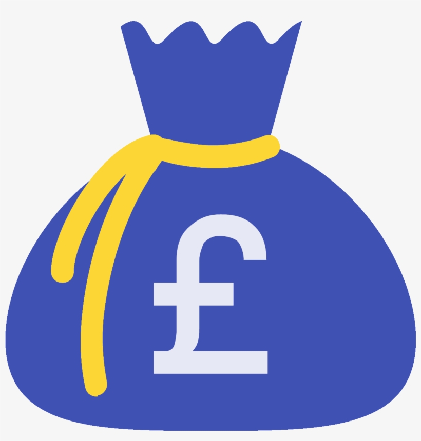 Funt Worek Pieniędzy Icon - Money Bag Clip Art, transparent png download