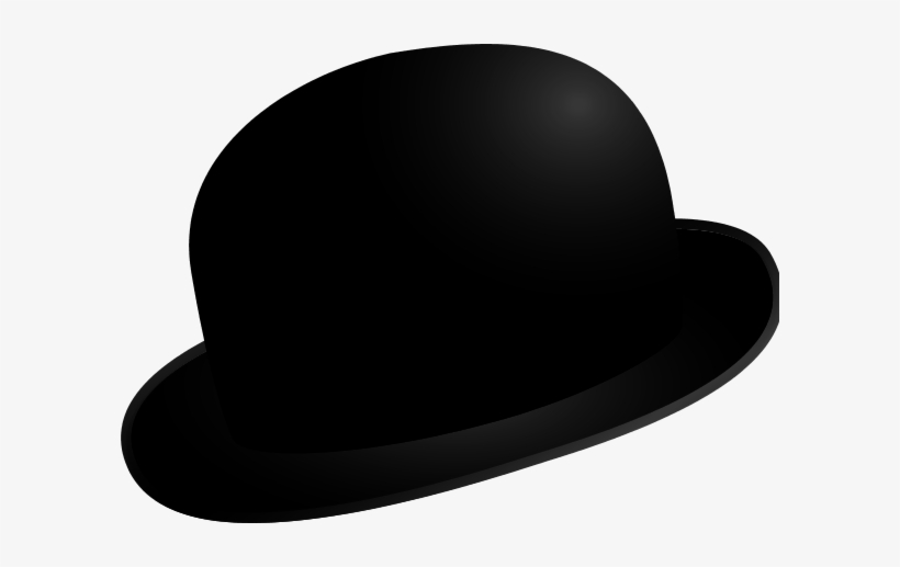 Black Hat Charlie Chaplin Bowler Vector Clip Art Clipart - Bowler Hat Clipart Png, transparent png download