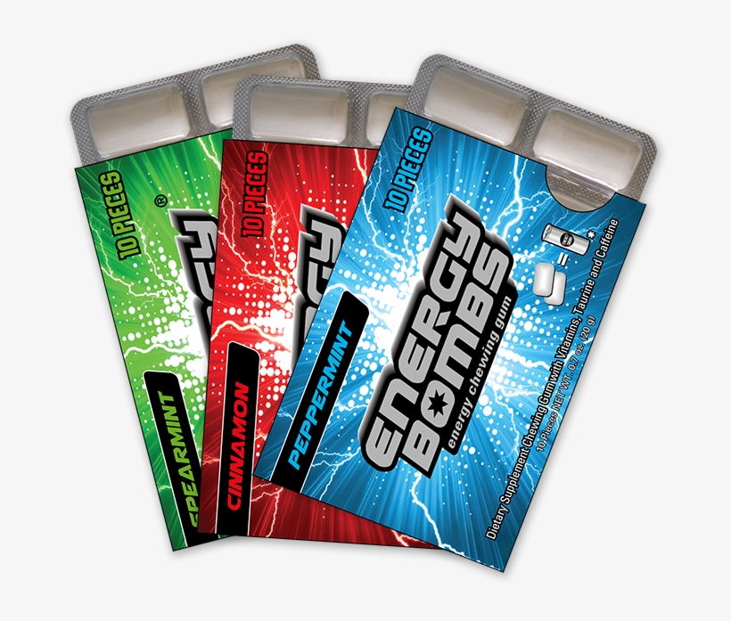Energy Bombs Chewing Gum - Energy Bombs Menta Fresca 10 Chicles, transparent png download