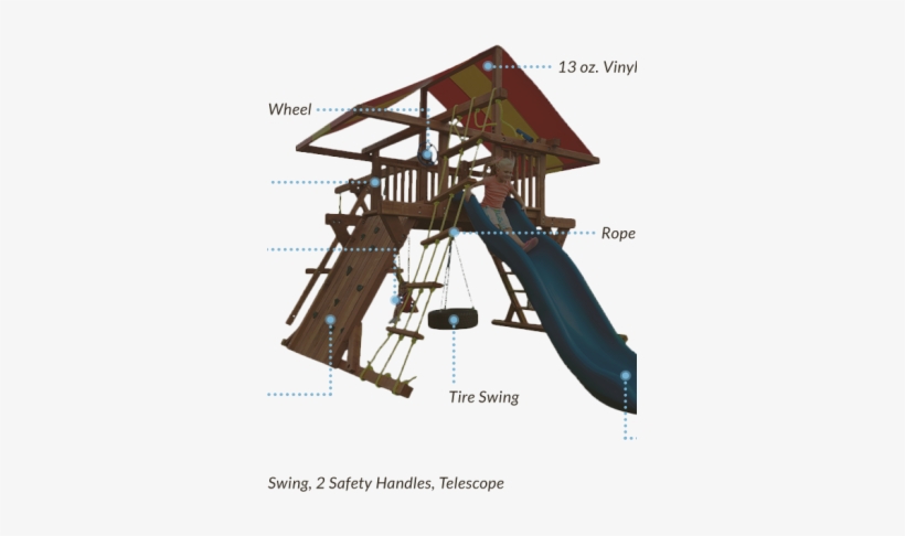 Take 10% Off - Heartland 5 Star Admiral Wood Playset With Swings 40092, transparent png download