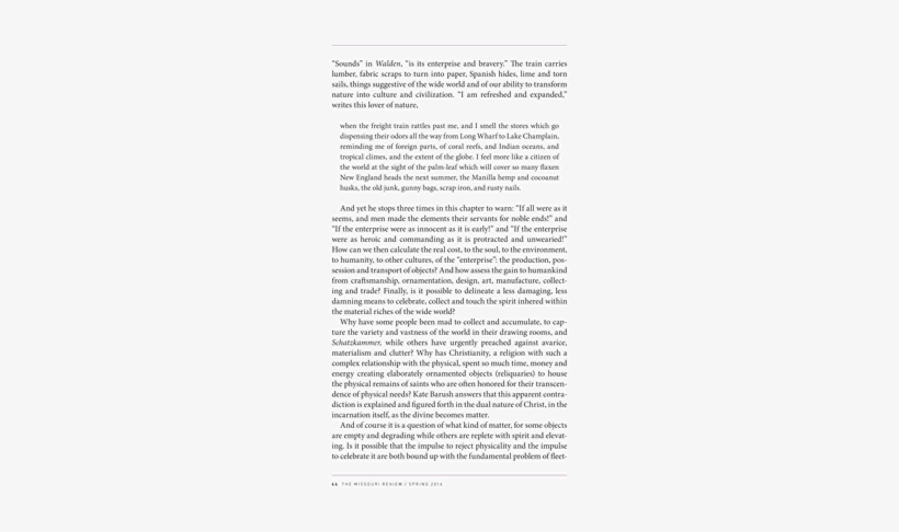 Missouri Review - Spring 2016 - Page 44-45 - “ - Document, transparent png download