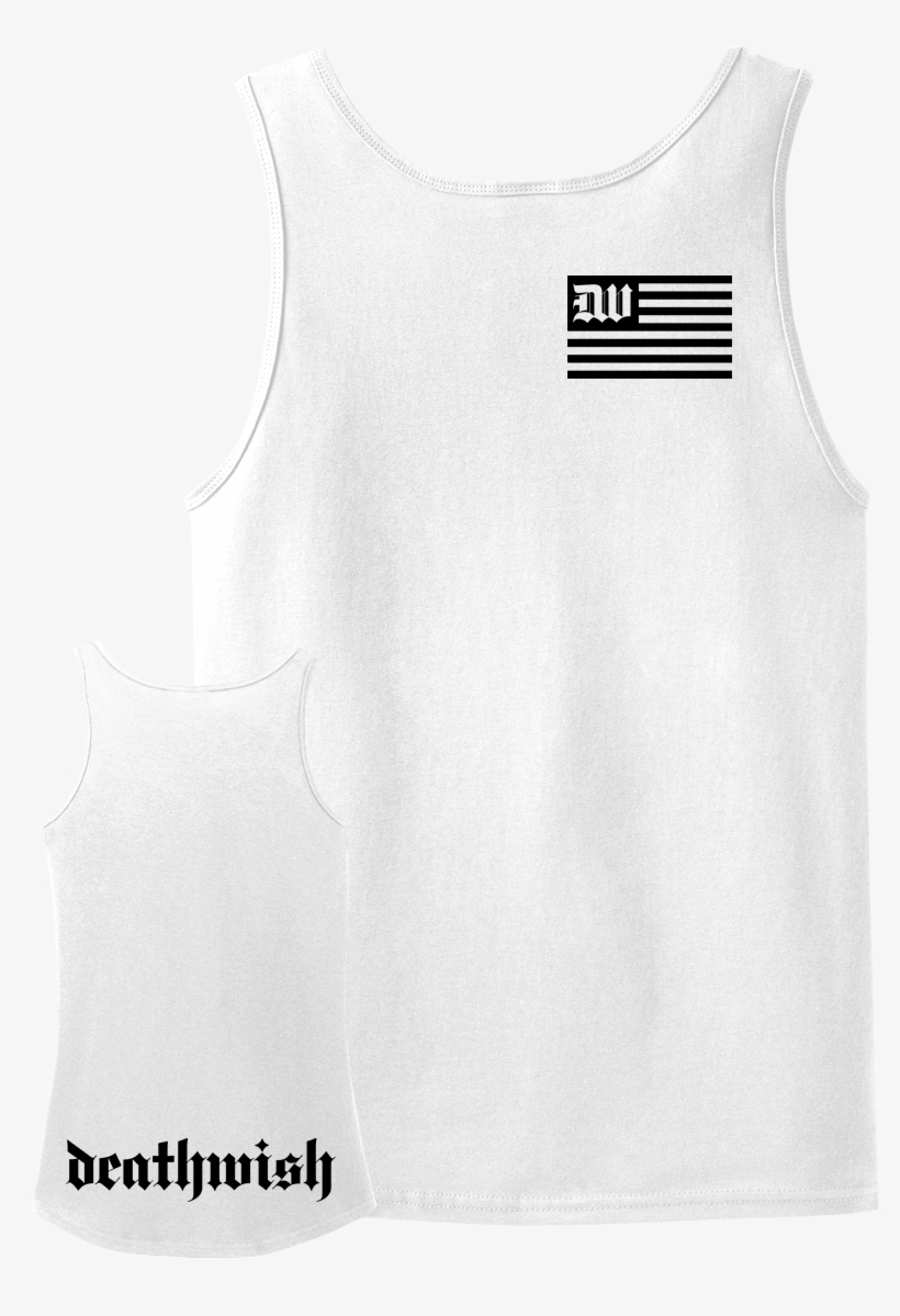 Deathwish "flag" White Tank Top - Top, transparent png download