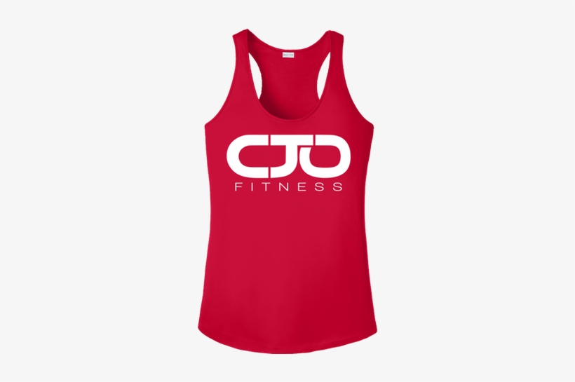 Womens Racer Tank Top Red W/ White Logo, transparent png download
