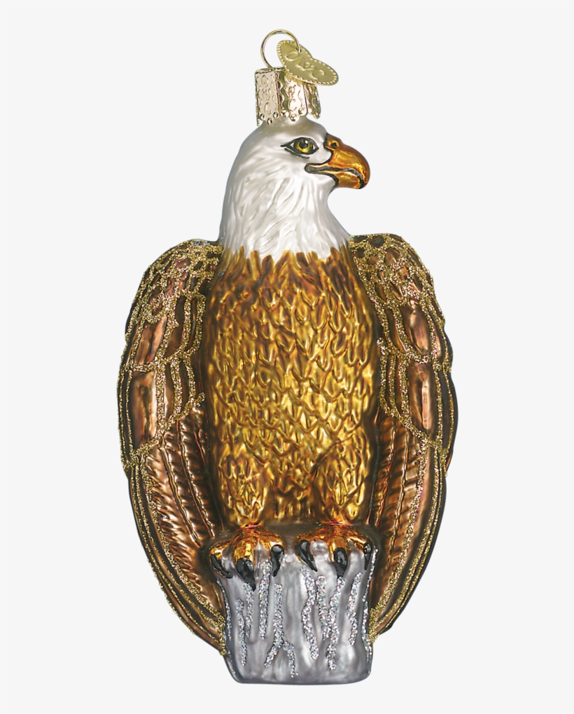 Christmas Ornament - American Bald Eagle Glass Christmas Ornament, transparent png download
