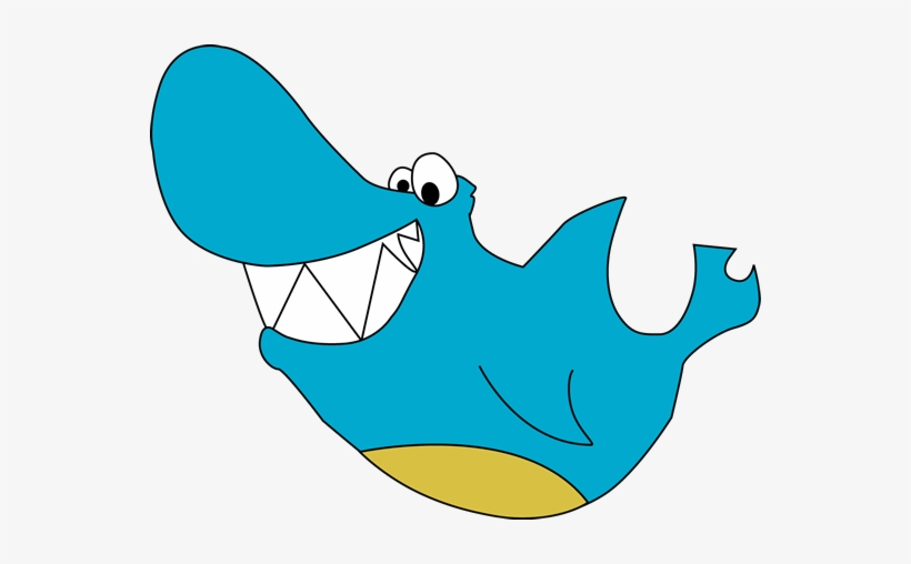 Cartoon Shark Clip Art - Clip Art, transparent png download