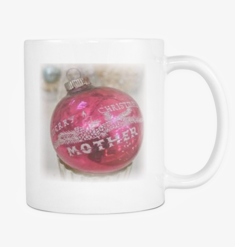 Vintage Christmas Ornament Mugs - Mug, transparent png download