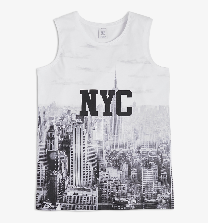 Tank Top With Print White - New York City, transparent png download