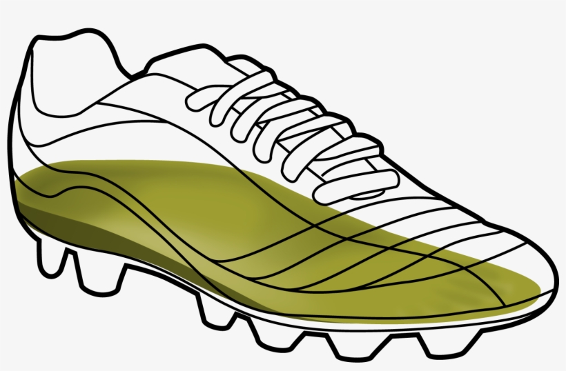 Youth Football Shoe Single Black Outline - Soccer Cleat, transparent png download