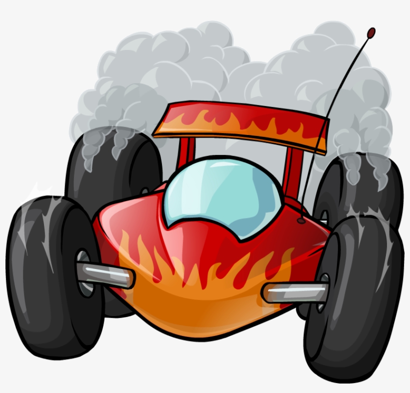 Cookie Shop Road Racer With Flames - Road Racing, transparent png download