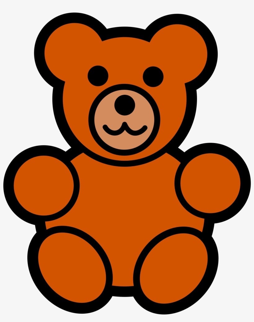 Teddy Bear Clip Art Christmas Toy Line Art - Small Teddy Bear Clip Art, transparent png download