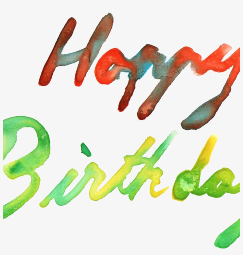 Birthday Png 5 Happy Birthday Watercolor Png Transparent - Portable Network Graphics, transparent png download