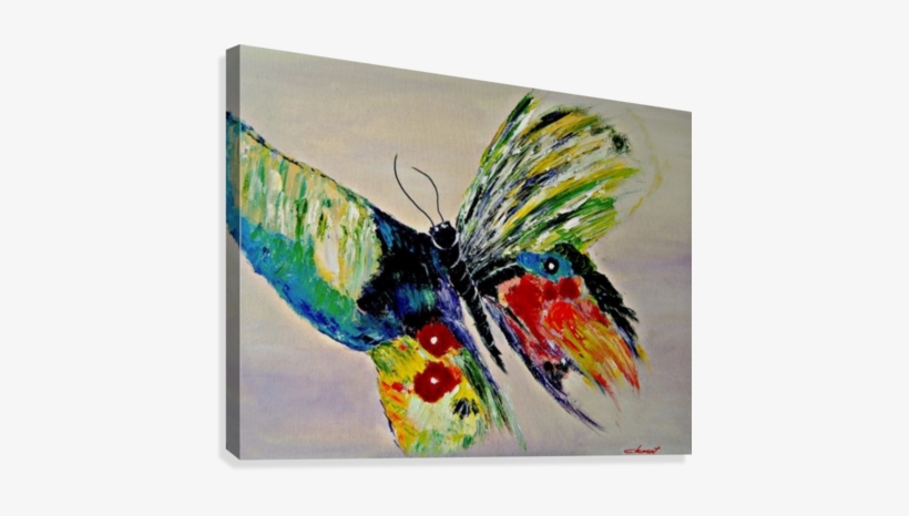 The Butterfly Canvas Print - Painting, transparent png download