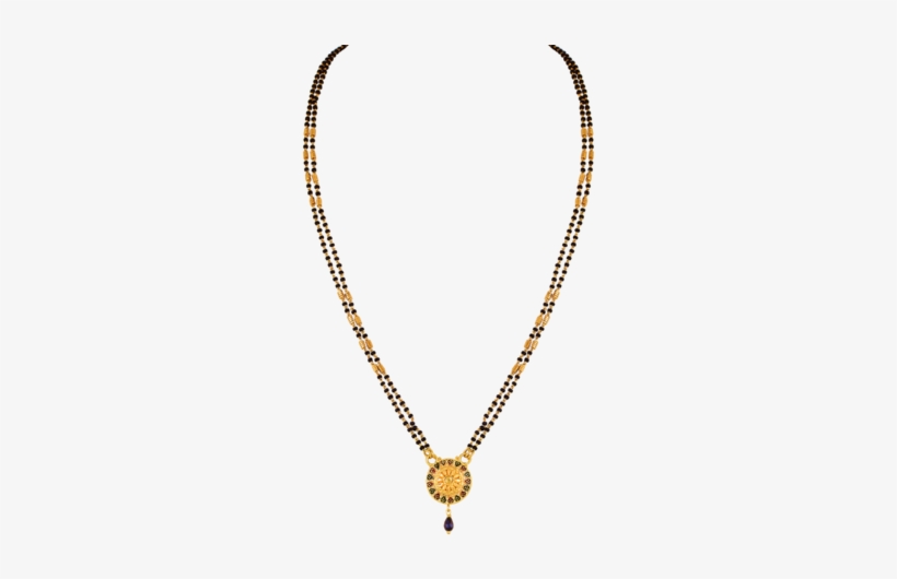 Gold Round Dual Black - Mangala Sutra, transparent png download