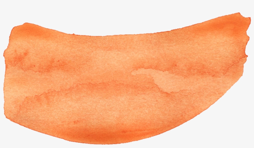 Free Download - Orange Watercolor Stroke Png, transparent png download
