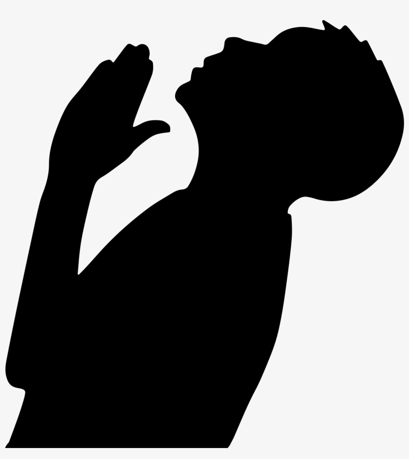 This Free Icons Png Design Of Praying Boy Silhouette, transparent png download
