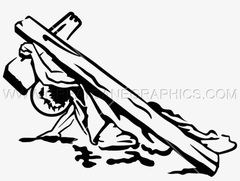 Jesus Carrying The Cross - Jesus Carrying The Cross Png Transparent PNG
